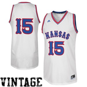 #15 White Kansas Jayhawks Jersey