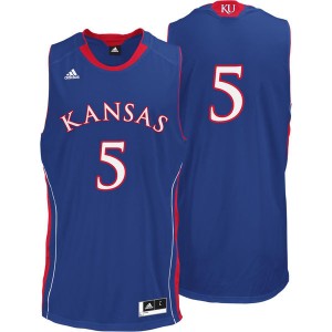 Kansas Jayhawks Jersey Blue #5 