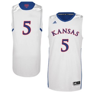 S-3XL Kansas Jayhawks #5 White Jersey