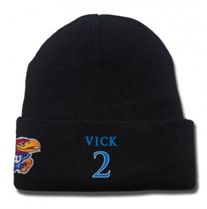 Average Lagerald Vick Kansas Jayhawks #2 Black Top Of The World College Player Knit Beanie