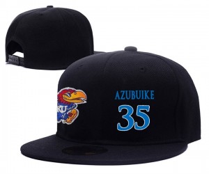 Udoka Azubuike Kansas Jayhawks Adjustable Snapback Hat Black #35 NCAA 