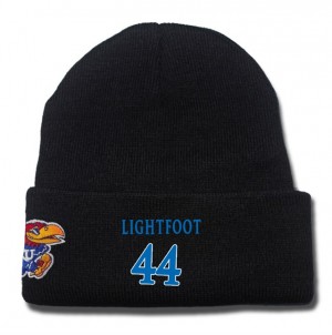 #44 Mitch Lightfoot Kansas Jayhawks Player Knit Beanie Black Top Of The World College 