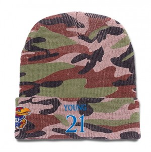 Top Of The World College Camo #21 Clay Young Kansas Jayhawks Player Knit Beanie