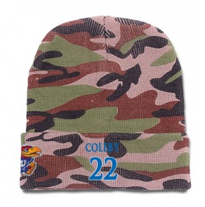 Kansas Jayhawks Dwight Coleby #22 Top Of The World College Player Knit Beanie - Camo
