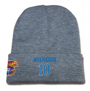 Top Of The World College Gray #10 Sviatoslav Mykhailiuk Kansas Jayhawks Player Knit Beanie