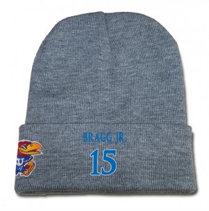 Carlton Bragg Jr. Kansas Jayhawks Player Knit Beanie Gray #15 Top Of The World College