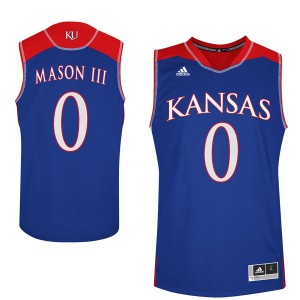 Men's NCAA Kansas Jayhawks #0 Frank Mason III Royal Player Basketball Performance Jersey