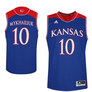 Men's NCAA Kansas Jayhawks #10 Sviatoslav Mykhailiuk Royal Player Basketball Performance Jersey