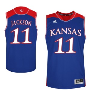 S-XXXL NCAA Basketball Josh Jackson Kansas Jayhawks #11 Men's Royal Player Performance Jersey