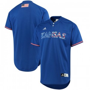 Men's Kansas Jayhawks Performance Jersey Royal 2017 Tournament Team NCAA Baseball 