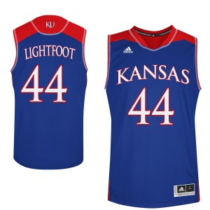 #44 Mitch Lightfoot Royal Men's Player Basketball NCAA Kansas Jayhawks Performance Jersey