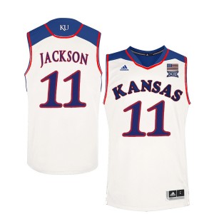 #11 Josh Jackson White Men's Player Basketball NCAA Kansas Jayhawks Performance Jersey