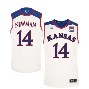 Men's Malik Newman Kansas Jayhawks Performance Jersey White #14 NCAA Basketball Player 