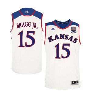 Men's Carlton Bragg Jr. Kansas Jayhawks Performance Jersey White #15 NCAA Basketball Player 
