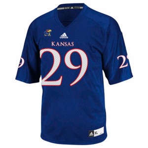 #29 Youth Kansas Jayhawks Jersey Royal Blue NCAA Football 