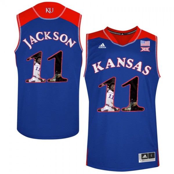 Josh Jackson 11 Kansas Jayhawks Basketball Men Jersey - White - Bluefink